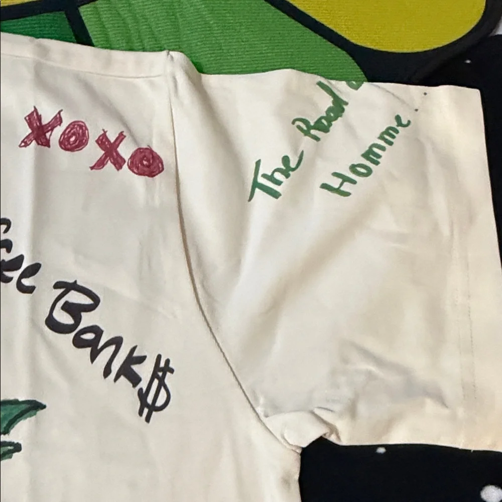 Homme + Femme "Rest Stop" Off White Tee ( Oversized ) Fits Large - Picture 8 of 16